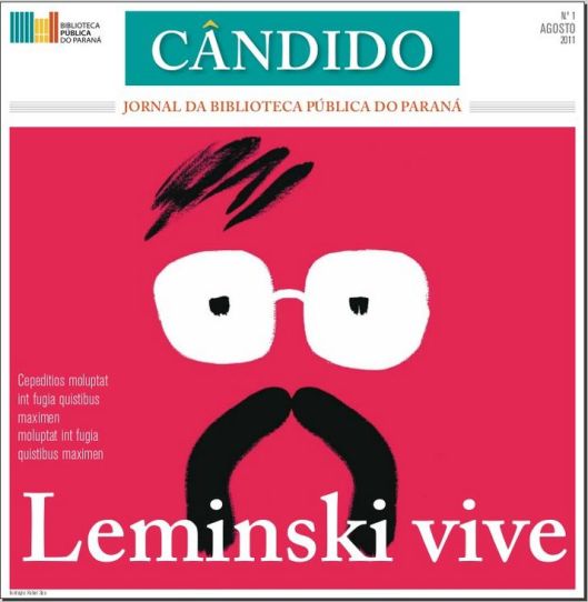 A primeira edição do jornal Cândido teve a capa dedicada para Leminski